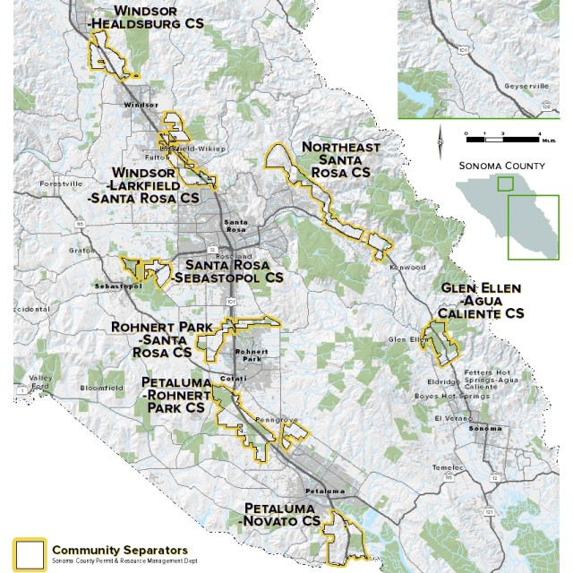 Maps of All Eight Sonoma County Community Separators - Greenbelt Alliance